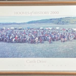 Hooves of History 2000 Cattle Drive picture framed