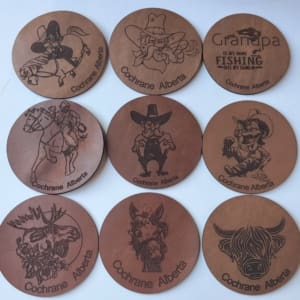 Cochrane Leather Coasters
